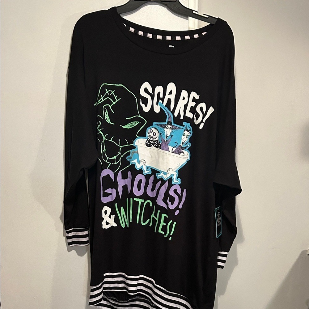 Disney Nightmare Before Christmas Sleep Shirt Lock Shock Barrel Oogie Boogie M